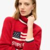 Americana Roll Neck Knit Jumper Americana Roll Neck Knit Jumper
