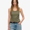 Athletic Essentials Vintage Lace Trim Vest Top
