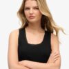 Athletic Essentials Vintage Lace Trim Vest Top