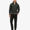Contrast Stitch Half Zip Sweatshirt