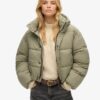 Cropped Cocoon Puffer Jacket