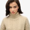 Drop Shoulder Cable Roll Neck Jumper Drop Shoulder Cable Roll Neck Jumper