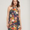 High Neck Sleeveless Mini Dress
