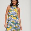 High Neck Sleeveless Mini Dress