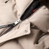 Hooded Tweed Sports Puffer Jacket