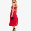Jersey Cutout Midi Dress