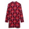 Long Sleeve Printed Mini Dress
