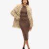 Long Sleeve Ruched Midi Dress
