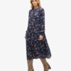 Long Sleeve Tiered Midi Dress