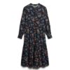 Long Sleeve Tiered Midi Dress