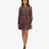 Long Sleeve Tiered Mini Dress