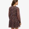 Long Sleeve Tiered Mini Dress