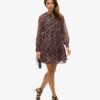 Long Sleeve Tiered Mini Dress
