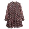 Long Sleeve Tiered Mini Dress