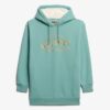 Luxe Metallic Logo Hooded Dress