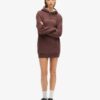 Luxe Metallic Logo Hoodie Dress