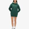 Luxe Metallic Logo Hoodie Dress