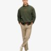 Micro Logo Graphic Loose Crew Sweatshirt