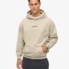 Micro Logo Graphic Loose Hoodie