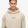 Micro Logo Graphic Loose Hoodie