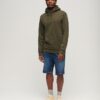 Micro Logo Graphic Loose Hoodie