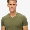 Organic Cotton Essential Logo V Neck T-Shirt