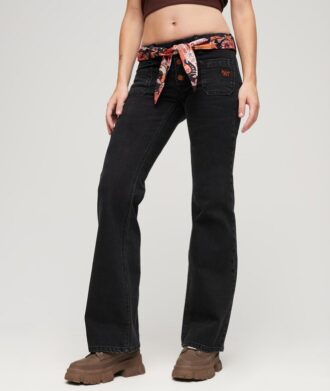 Organic Cotton Vintage Low Rise Slim Flare Jeans