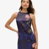 Printed Satin Maxi Dress