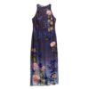 Printed Satin Maxi Dress