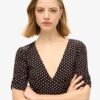 Printed Short Sleeve Mini Tea Dress