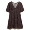 Printed Short Sleeve Mini Tea Dress