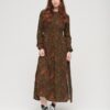Printed Smocked Maxi Dress