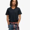 Raw Edge Slub V-Neck T-Shirt