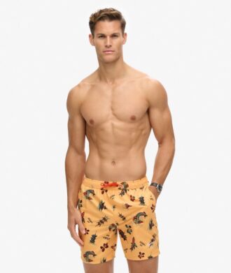 Recycled Hawaiian Print 17-Inch Swim Shorts
