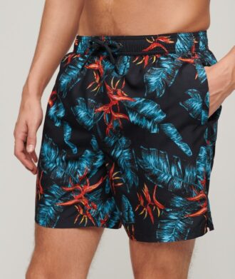 Recycled Hawaiian Print 17-Inch Swim Shorts