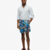 Recycled Hawaiian Print 17-Inch Swim Shorts