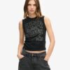 Retro Embellished Slim Vest Top