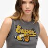 Retro Embellished Slim Vest Top
