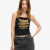 Retro Rocker Graphic Rib Cami Top