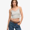 Rib Lace Trim Cami Top