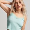 Rib Lace Trim Cami Top