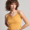 Rib Lace Trim Cami Top