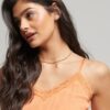 Rib Lace Trim Cami Top