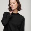 Satin Mock Neck Mini Dress