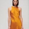 Satin Racer Midi Dress