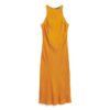 Satin Racer Midi Dress