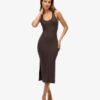 Scoop Neck Jersey Midi Dress