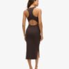 Scoop Neck Jersey Midi Dress