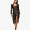 Sequin Wrap Maxi Dress