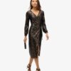 Sequin Wrap Maxi Dress